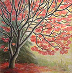 Autumn Maple Painting Vancouver Canada Landscape Painting 