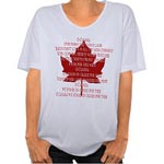 Canada Anthem Shirts Women's Plus Size Canada Shirts 