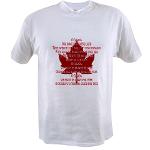 Canada Anthem Shirts Men's Canadian Anthem Souvenir Shirts 