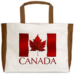 Canada Flag Tote Bags & Canada Souvenir Beach Bags