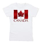 Canada Flag Souvenir Shirts Girls Canada Flag T-shirts