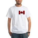 Canada Flag White T-Shirt Canadian Souvenir Men's Shirt