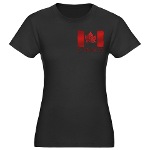 Women's Canada Fitted T-shirt Canada Flag T-shirts 