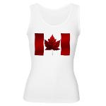 Canada Flag Tank Top Shirt Women's Canada Souvenir