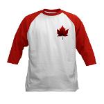 Canada Souvenir Kid's Baseball Jersey Boys Girls Canada Souvenir Jerseys Canada Maple Leaf Kid's Souvenir Baseball Jersey