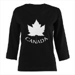 Women's Canada Shirts 3/4 Sleeve Canada Souvenir Shirts 