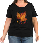 Canada Maple Leaf Shirts Women's Plus Size Canada Souvenir Shirts Collection 