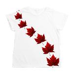 Canada Maple Leaf T-shirts Women's Canada Shirts Plus Sizes up to 2xl 