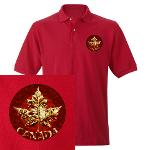 Gold Medal Canada Polo Shirts Men's Canada Souvenir Golf Shirt 