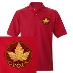 Canada Maple Leaf Polo Shirts Men's Canada Souvenir Golf Shirt 