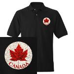 Canada Souvenir Polo Shirt Men's Canada Sports Golf Shirts