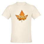 Yellow Canada Maple Leaf Shirts Men's Canada Souvenir Shirts 