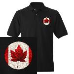 Canada Flag Polo Shirt Men's Canada Souvenir Sports Golf Shirts 