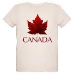 Kid's Organic Canada T-shirts Canadian Maple Leaf Shirts