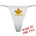 Sexy Canada Souvenir Thong Panties Maple Leaf Sexy Thong Panties & Intimate Apparel Canada Maple Leaf Thong Panties for Women & Girls 