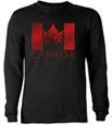 Canada Flag Original Maple Leaf Art Canada Souvenir Long Sleeve Shirt Design by Canadian Artist Kim Hunter