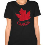 Women's Plus Size Canada Shirts Canada Maple Leaf Souvenir Shirts