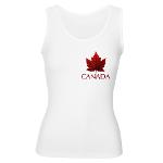 Canada Tank Tops Women's Canada Maple Leaf Souvenir 