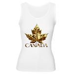 Gold Medal Canada Tank Tops Women's Canada Souvenir Shirts