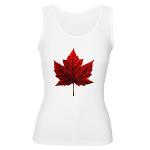 Canada Tank Tops Women's Canada Maple Leaf Souvenir 