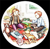 Interactive children's book online. Kid's Cook (ie) book. Activity book, children's poems, Kid's puzzles, colouring pages. Original Children's book illustration, written, creation, design, production by Canadian artist Kim Hunter / Indigo