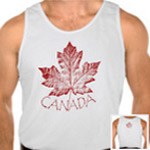 Men's Vintage Canada Souvenir Tank Tops Personalized Canada Maple Leaf Shirts