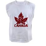 Men's Cool Canada Flag Sleeveless Shirts Canada Souvenir Muscle Shirts