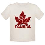 Cool Retro Canada Baby Shirts & Toddler Retro Maple Leaf Souvenir Shirts & Gifts 