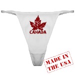 Sexy Retro Canada Thong Panties Canadian Maple Leaf Panties Thong Underwear Women's Canada Panties