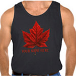 Men's Canada Souvenir Tank Tops Personalized Canada Maple Leaf Shirts