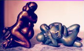 man & Woman , Hug, Sculpture 2 Nude Figures Hug Embrace Made to Order- specify colour CLICK ON IMAGE FOR DETAIL