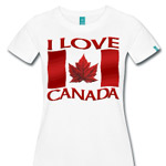 I Love Canada T-shirts Women's Plus Size Canada Shirts 