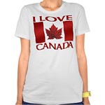 I Love Canada Shirts Women's Plus Size Canada Souvenir Shirts