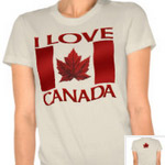 I Love Canada T-shirts Womens I Love Canada Souvenir Shirts