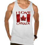 I Love Canada Souvenir Tank Tops Personalized I Love Canada Men's Muscle Shirts