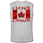 Men's I Love Canada Tank Tops Classic Canada Muscle Shirts 