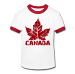 Kid's Canada Souvenir T-shirt Boy's and Girl's Trendy Retro Canada Souvenir Shirts Kid's Canada T-shirts New Organic Kid's Canada Shirts