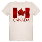 Kid's Organic Canada Flag T-shirt Boys & Girls Canada Souvenir T-shirts Canadian Flag  Children's T-shirt