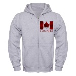 Canada Flag Hoodie Canada Souvenir Kangaroo Jacket