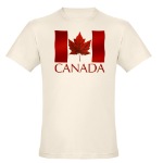 Canada Flag Organic T-shirt Mens Canada Souvenir Shirt 