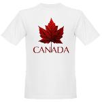 Canada Souvenir Organic T-shirt Men's Canada Souvenir Shirts Ecofriendly