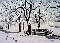 Stanley Park Landscape painting Vancouver Winter West End in Winter Landscape Painting Original Vancouver landscape, wildlife painting by Canadian Artist Kim Hunter / Indigo Commissioned paintings welcome!