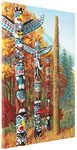 First Nations Totem Poles Painting Prints on Canvas