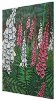 Wildflowers Foxglove Painting Prints on Canvas