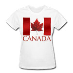 Canada Flag Women's Shirts Canada Flag Souvenir T-shirts 