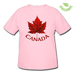 Canada Souvenir Women's Plus Size Organic T-shirt Canada Maple Leaf Ladies Plus Size Shirts & Apparel Canadian Flag Organic T-Shirts for Plus Size Woman & Girls