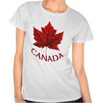 Women's Plus Size Canada Shirts Canada Maple Leaf Souvenir Shirts