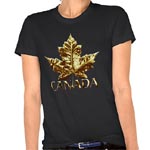 Women's Plus Size Gold Canada Shirts Gold Medal Canada Team Shirts 