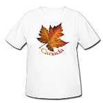 Beautiful Canada Maple Leaf Souvenir Women's Plus Size T-shirt Ladies XXL Souvenir Shirts Canada Souvenir Autumn Maple Leaf T-shirt for Plus Size Woman's & Girls