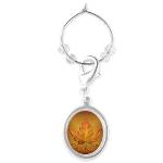 Canada souvenir wine charms collections includes heart charms, oval, circle, square, rectangle and teardrop wineglass charms featuring Kim's Canada keepsake
